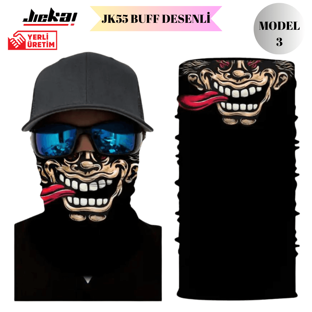 Motosiklet Küçük Resim Jiekai 'Buff-Desenli-Bandana'