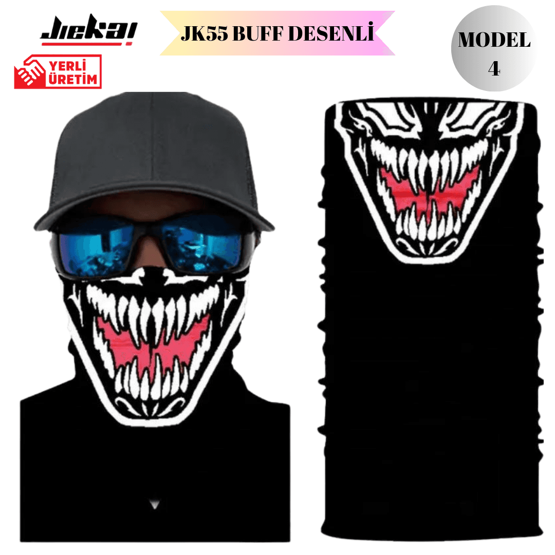Motosiklet Küçük Resim Jiekai 'Buff-Desenli-Bandana'
