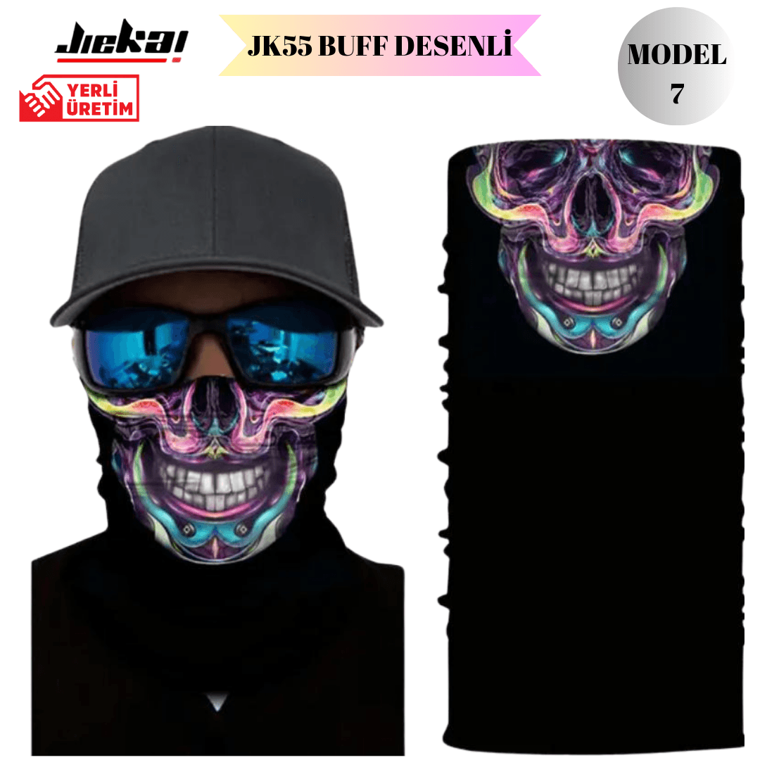 Motosiklet Küçük Resim Jiekai 'Buff-Desenli-Bandana'