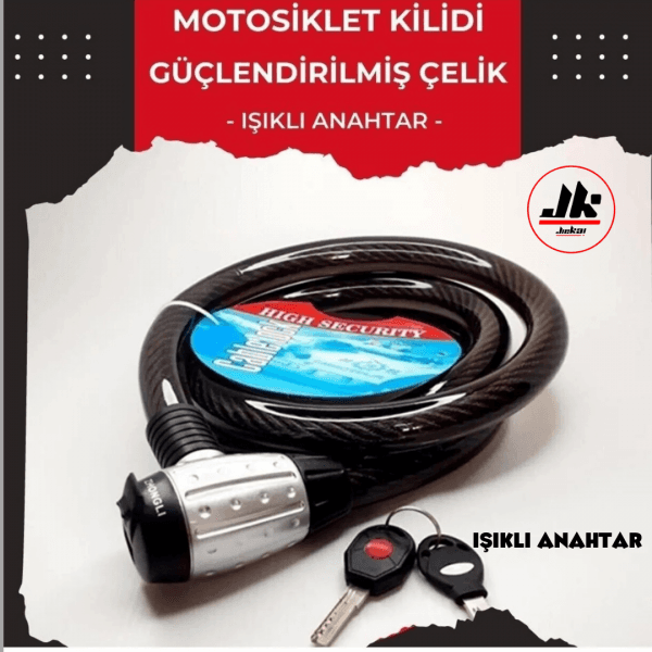 Motosiklet Küçük Resim Jiekai '25X200-Halat-Kilit'