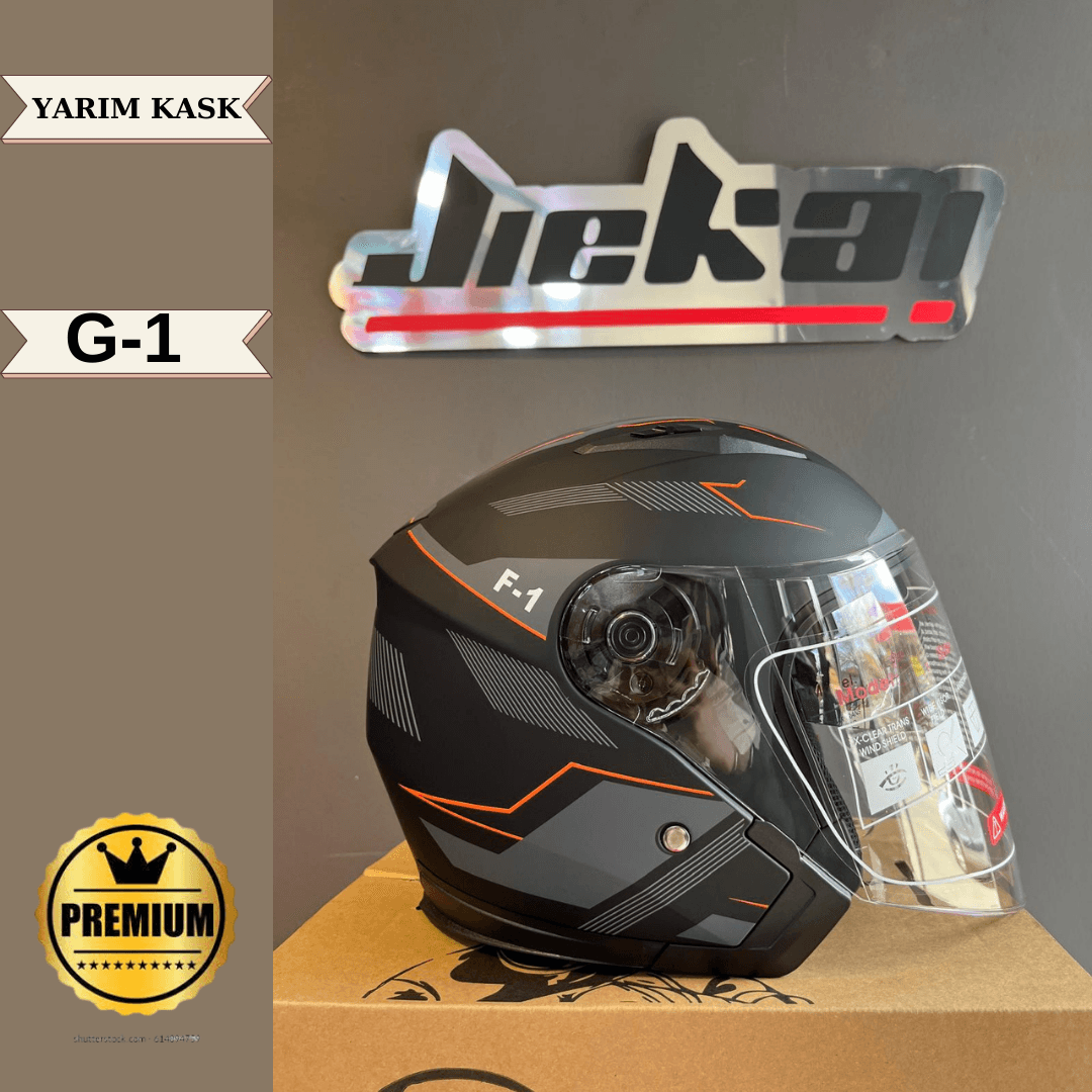 Motosiklet Küçük Resim Jiekai 'Jiekai-Yarim-Kask-G-1-Güneş-Vizörlü'
