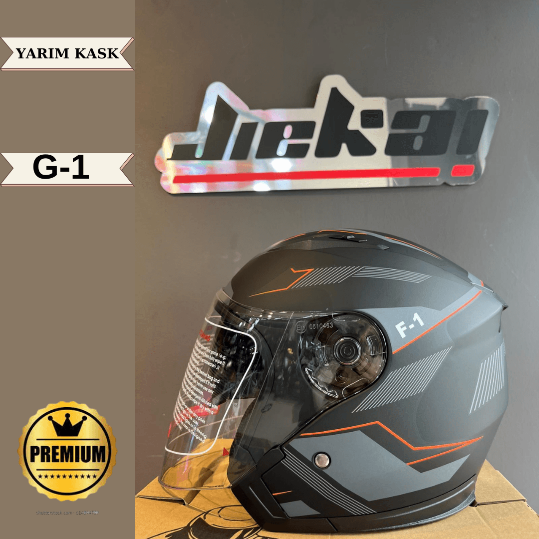Motosiklet Küçük Resim Jiekai 'Jiekai-Yarim-Kask-G-1-Güneş-Vizörlü'