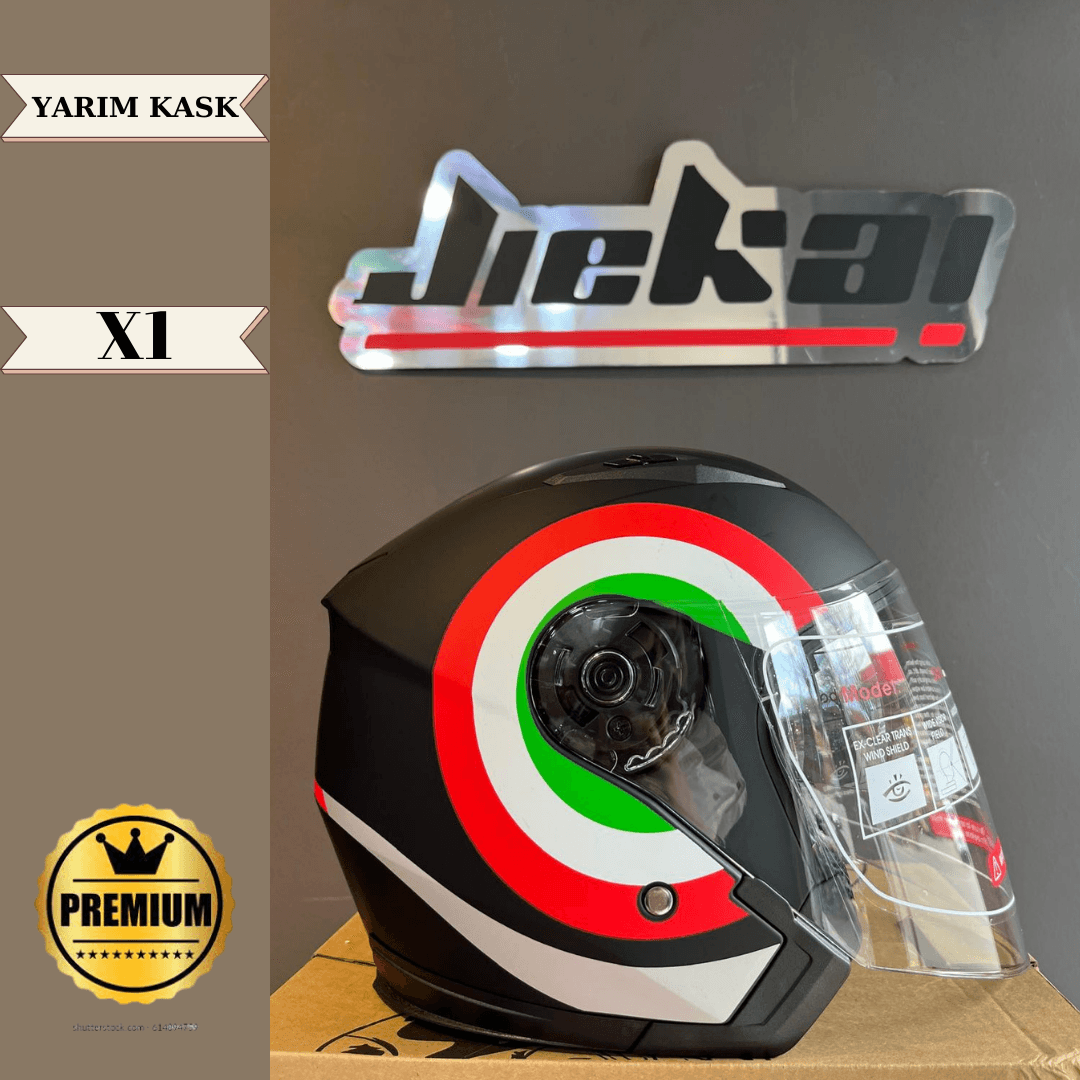 Motosiklet Küçük Resim Jiekai 'Yarim-Kask-X1-Güneş-Vizörlü'